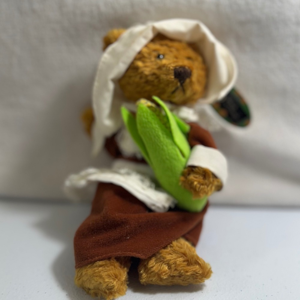 March of Dimes Heather The Pilgrim Bear Plush Stuffed Animal Corn 2002‎